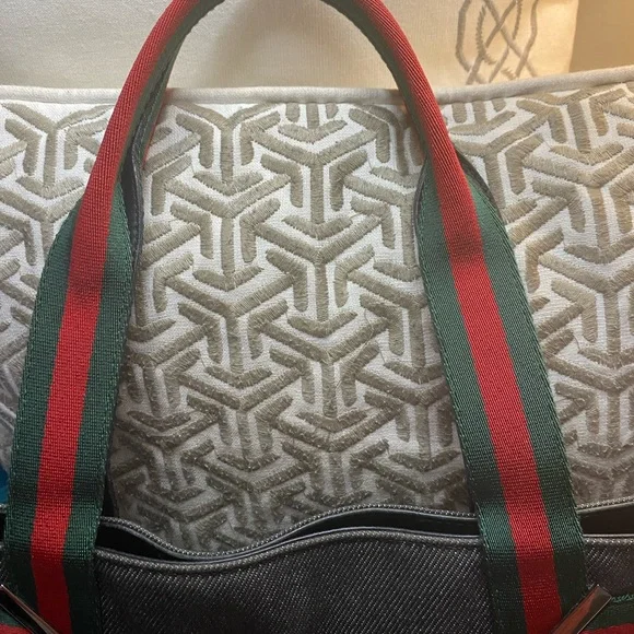 GUCCI Web Denim Tote - Picture 16 of 16